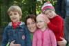 Andrea mit Simon, Tomke und Merle (26.09.08)